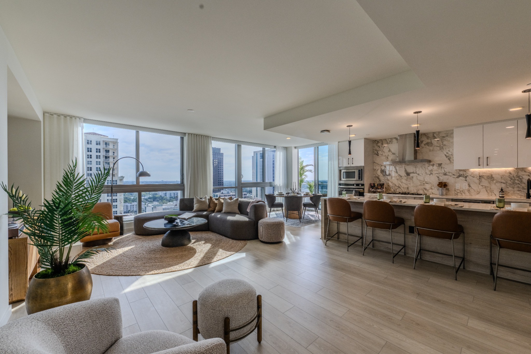 Model Home Kitchen, Living Room and Dining Room Gables Riverwalk
